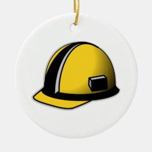 Hard Hat Ceramic Ornament