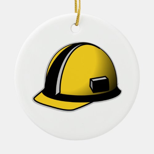 Hard Hat Ceramic Ornament