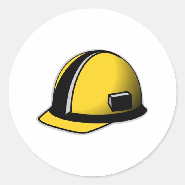 Hard Hat Classic Round Sticker (Front)