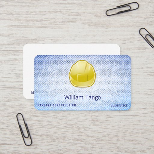 Customizable Hard Hat Construction Architect on Gradient Business Card Templates