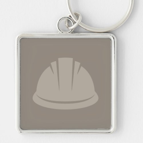 Hard Hat Construction Hat Icon CUSTOM COLOR Keychain