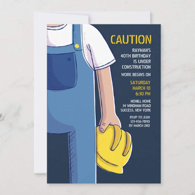 Hard Hat Invitation (Front)