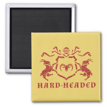 Hard-headed Heraldic Goat Magnet by LVMENES at Zazzle