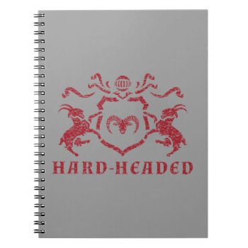 Hard-headed Heraldic Goat Notebook by LVMENES at Zazzle
