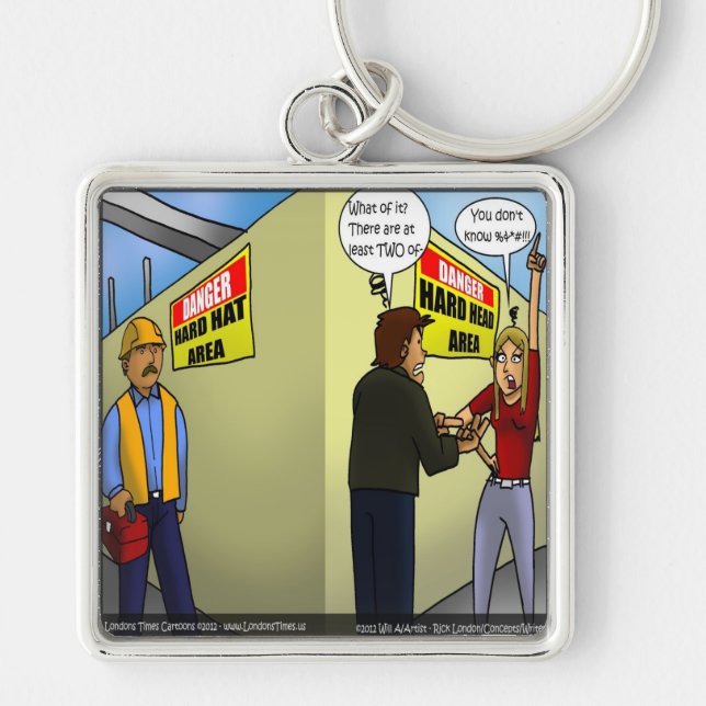 Hard Headed Relationship Partner Funny Gifts Keychain (Front)