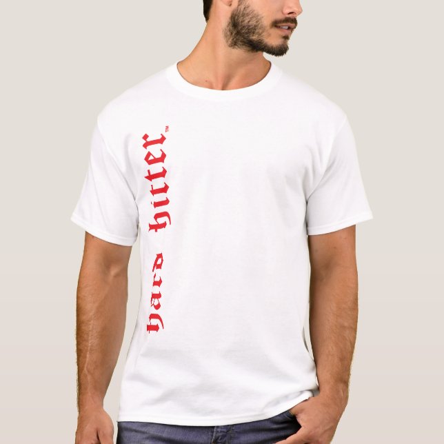 Hard Hitter Gothic Print Muscle Shirt (Front)