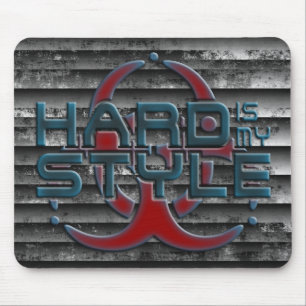 Hard Is My Style 3D grunge stripes hardstyle Mouse Pad