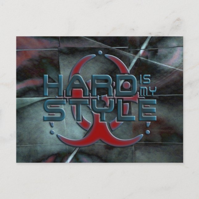 hard is my style - dark mosaic | hardstyle postcard (Front)