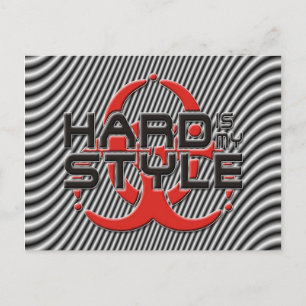 hard Is my style - stripes hardstyle music Postcard
