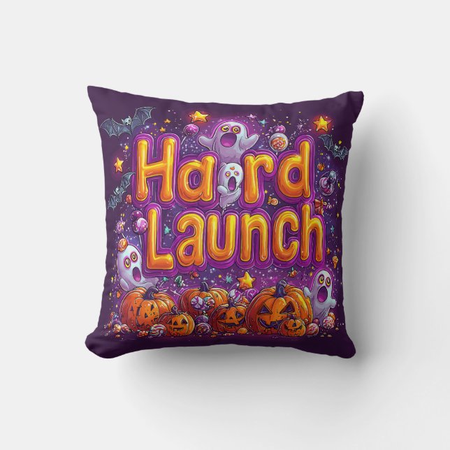 Hard launch | ExDesigner | Halloween Throw Pillow (Front)
