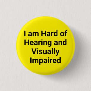 Hard of Hearing and Visually Impaired Yellow Button