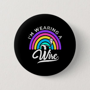 Hard Of Hearing ASL Fun Hearing Impaired Deaf Awar Button