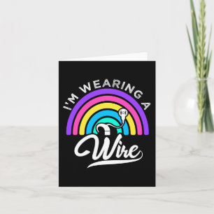 Hard Of Hearing ASL Fun Hearing Impaired Deaf Awar Card