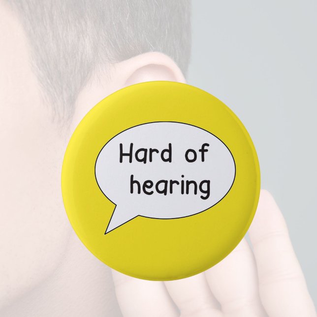 Hard of Hearing Awareness Gift for Deaf Community, Button (Creator Uploaded)