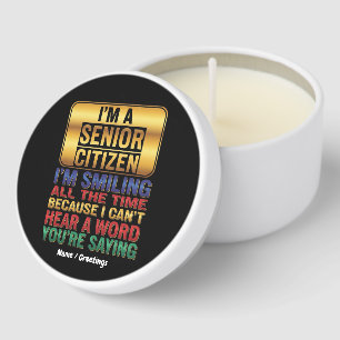 Hard of Hearing But Full of Humor Funny Elder Gift Mini Candle Favors