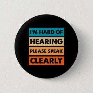 Hard of Hearing Deaf Hearing Impaired ASL Sign Lan Button