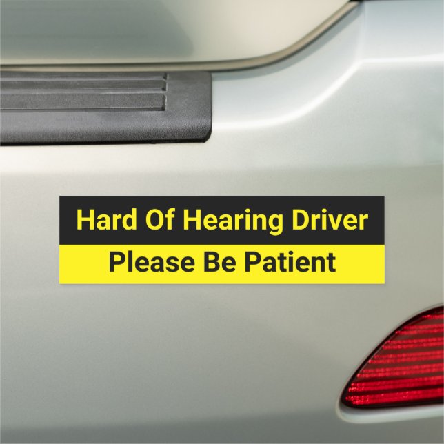 Hard of Hearing Driver Caution Car Magnet (In Situ)