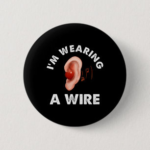 Hard Of Hearing Fun ASL Hearing Impaired I'm Weari Button