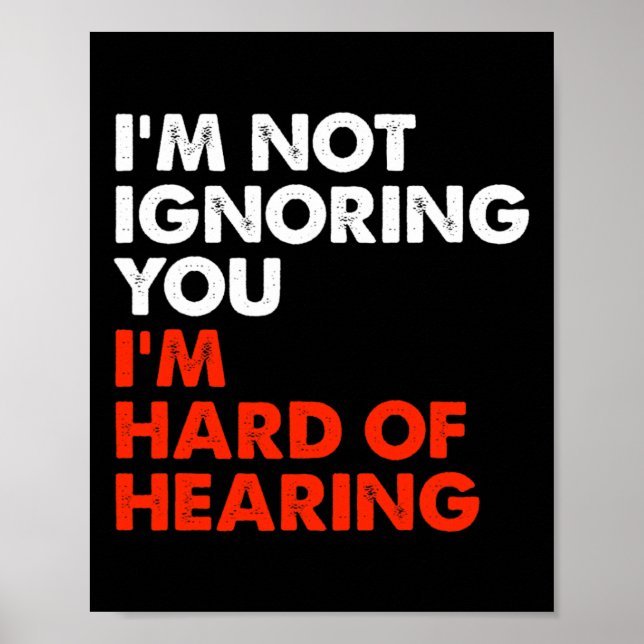 Hard Of Hearing Fun ASL Sign Language Deaf Awarene (Front)