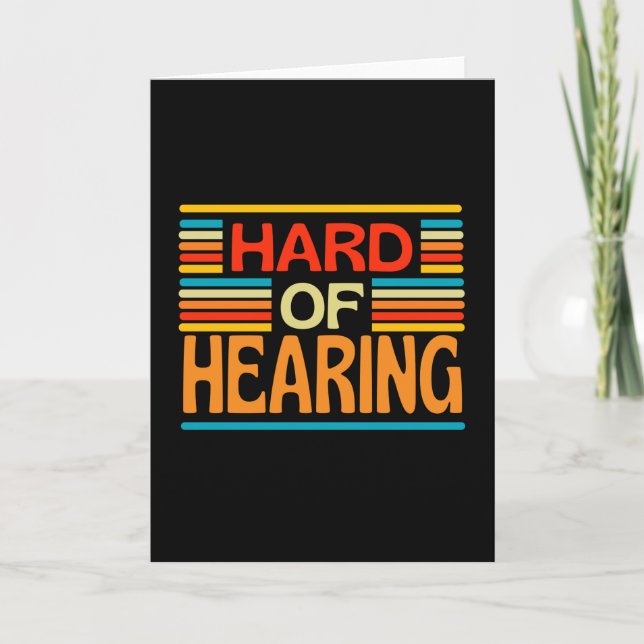 Hard Of Hearing  Hearing Impaired Card (Front)