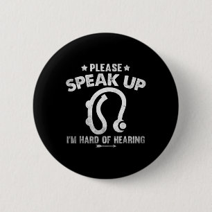 Hard Of Hearing Vintage Hearing Impaired Please Sp Button
