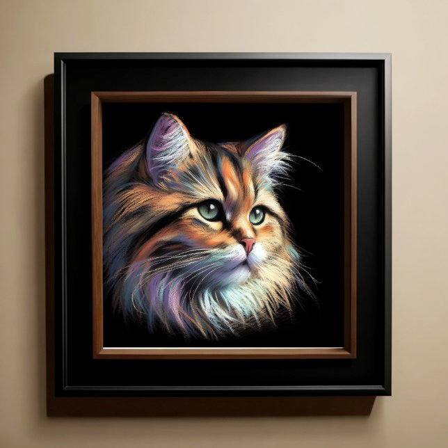 Hard Pastel Drawing Cat Poster (Creator Uploaded)