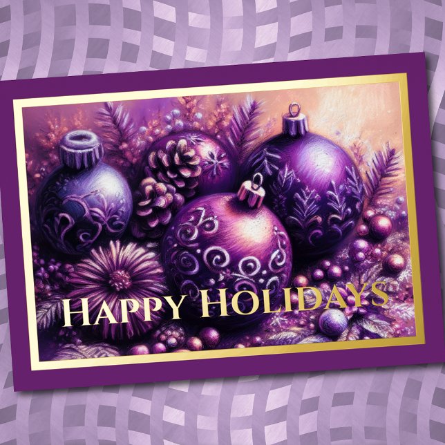 Hard Pastel Drawing Christmas Motif Holiday Purple (Creator Uploaded)