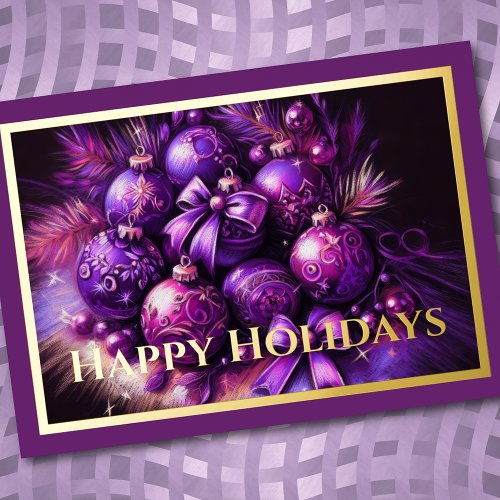 Hard Pastel Drawing Christmas Motif Holiday Purple