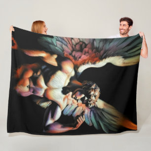 Hard Pastel Drawing Gorgeous Angel Fleece Blanket
