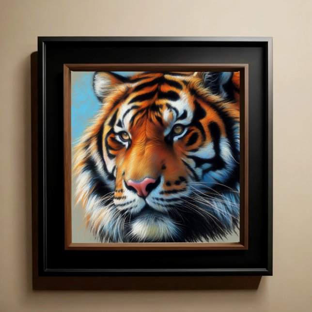 Hard Pastel Drawing Tiger Poster (Creator Uploaded)