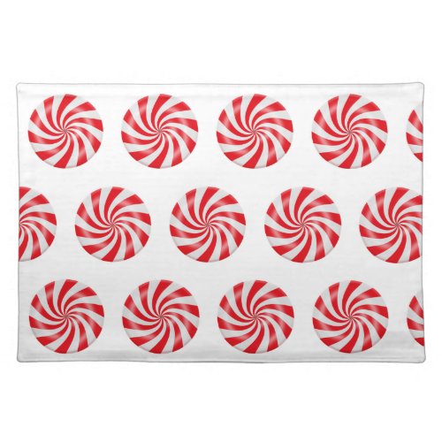 Hard Peppermint Candy Design Cloth Placemat