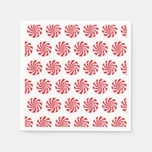 Hard Peppermint Candy Design Paper Napkin