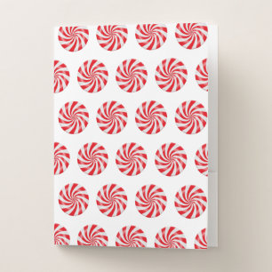 Hard Peppermint Candy Design Pocket Folders
