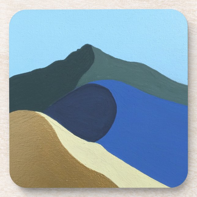 Hard plastic coaster Colors of Mt Tamalpais  (Front)