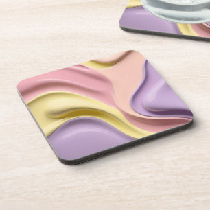 Hard plastic coaster in stylish graphic