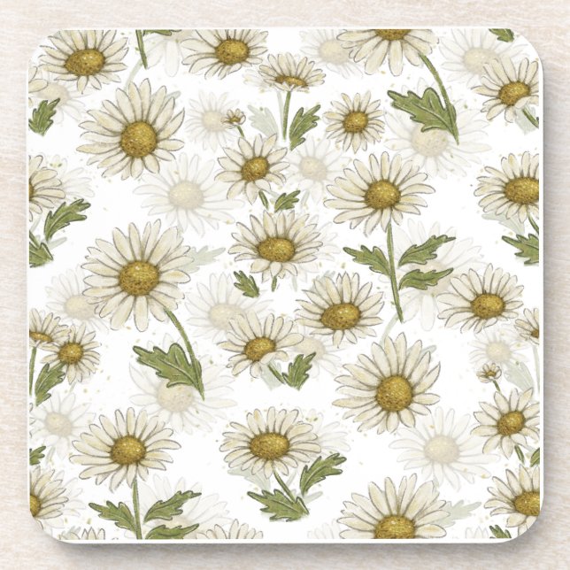 Hard plastic coaster in the daisies (Front)