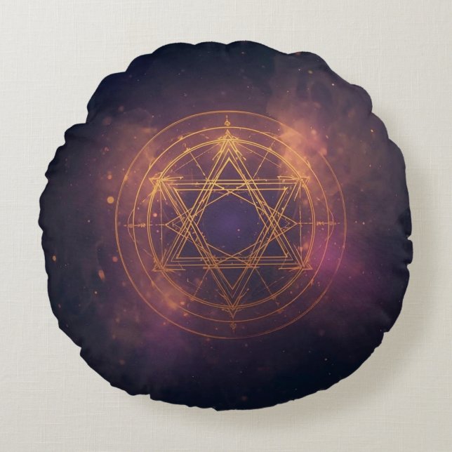 Hard plastic coaster round pillow (Front)