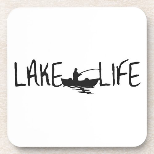 HARD PLASTIC COASTER SAYS LAKE LIFE