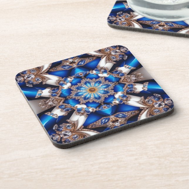 Hard plastic coaster with Argentinian Colors (Left Side)