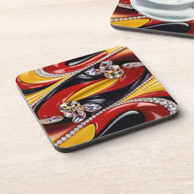 Hard plastic coaster with Belgian Colors (Left Side)