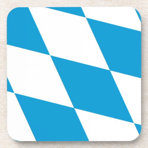 Hard plastic coaster with flag of Bavaria