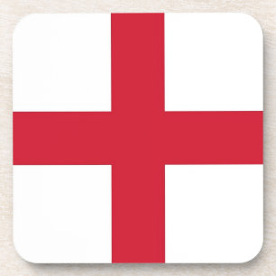 Hard plastic coaster with flag of England, UK