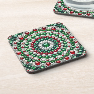Hard plastic coaster with Italian Colors