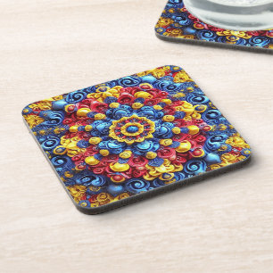 Hard plastic coaster with Romanian Colors