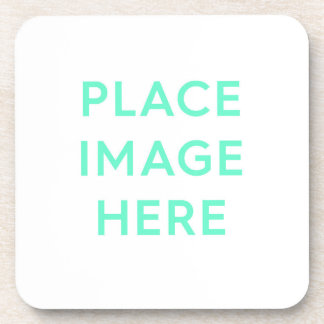 Hard Plastic coasters with cork back