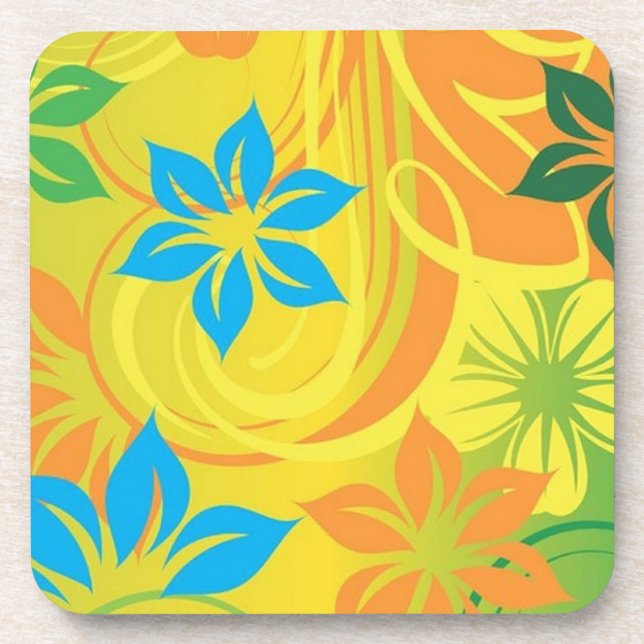 Hard plastic glass underneath beverage coaster (Front)