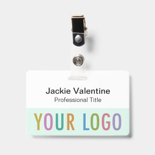 Hard Plastic Name Badge with Clip Lanyard or Reel