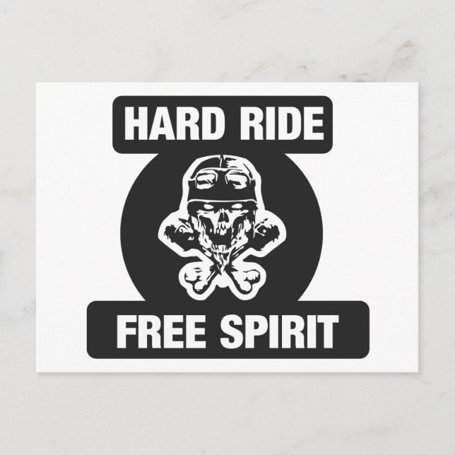 Hard ride free spirit postcard (Front)