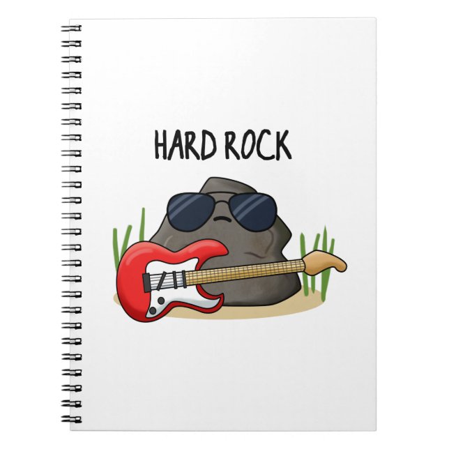 Hard Rock Funny Geology Music Pun  Notebook (Front)