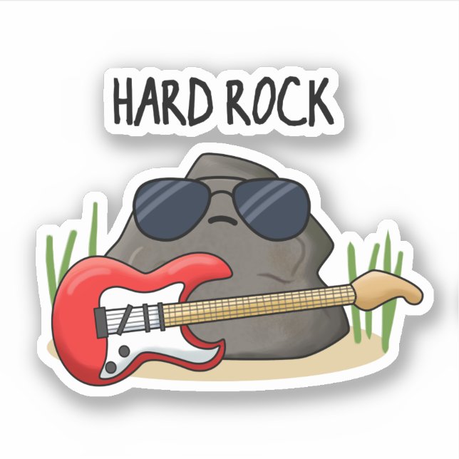 Hard Rock Funny Geology Music Pun  Sticker (Front)